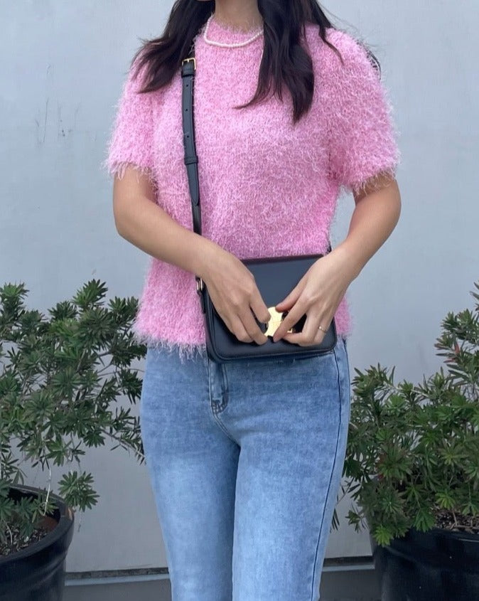 Lovely ♥ Pink Fluffy Knit Sweater