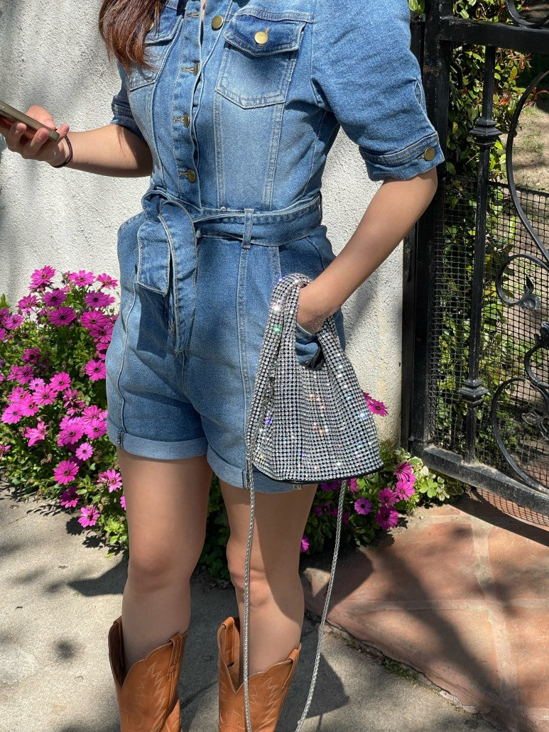 Rhinestone Dumpling Purse 2 Colors