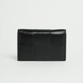 Leather Woven Card Holder, Minimalist Genuine Leather Wallet