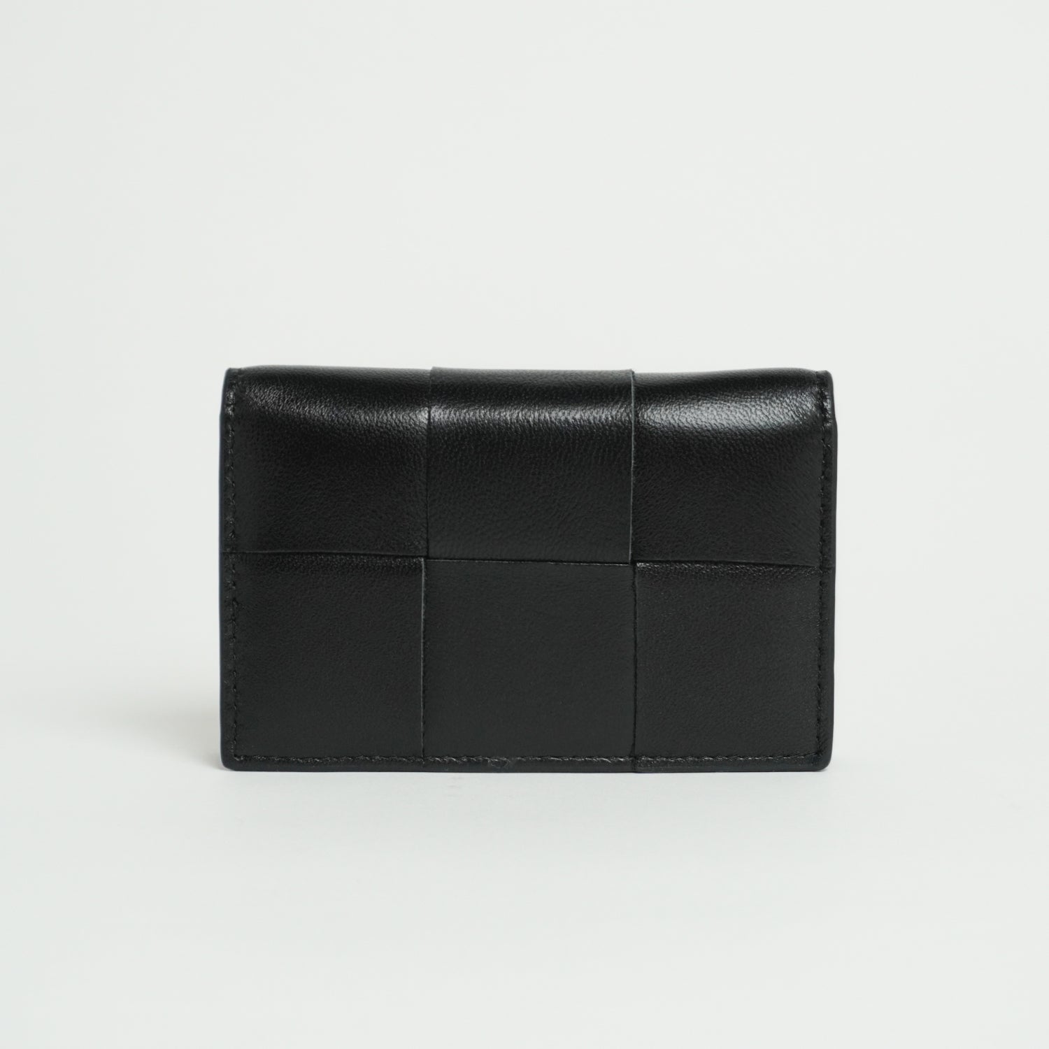 Leather Woven Card Holder, Minimalist Genuine Leather Wallet