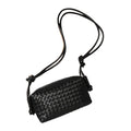 Woven Genuine Leather Shoulder Bag, Luxury Woven Pouch Bag