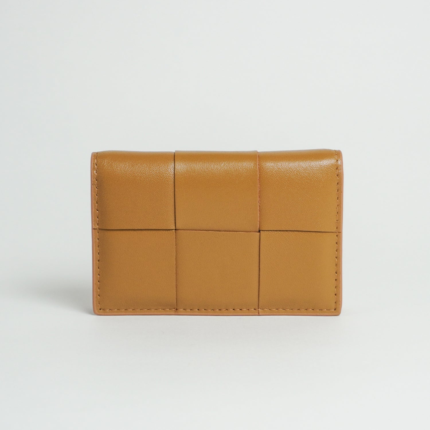 Leather Woven Card Holder, Minimalist Genuine Leather Wallet