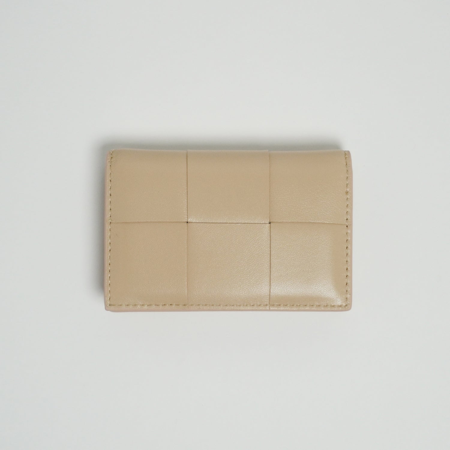 Leather Woven Card Holder, Minimalist Genuine Leather Wallet