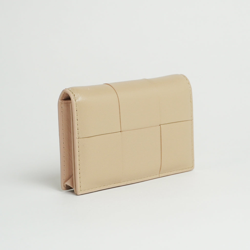 Leather Woven Card Holder, Minimalist Genuine Leather Wallet