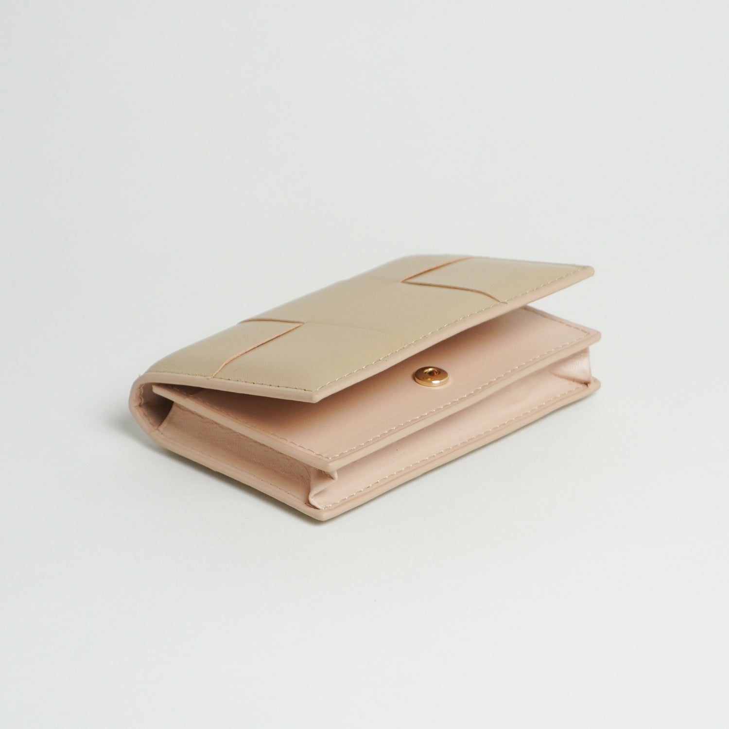 Leather Woven Card Holder, Minimalist Genuine Leather Wallet