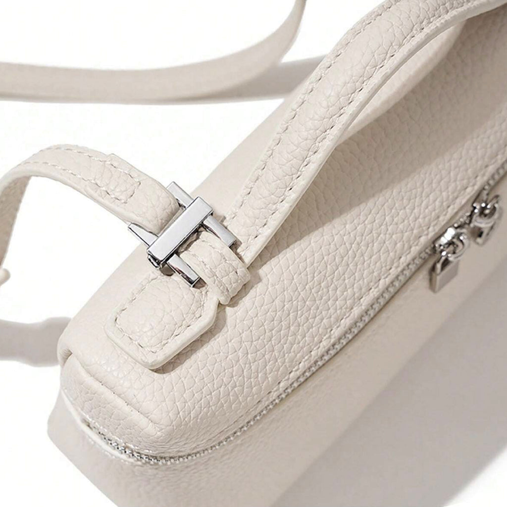 Vegan Leather Crossbody Bag, L19 Top-Handle Shoulder Handbag