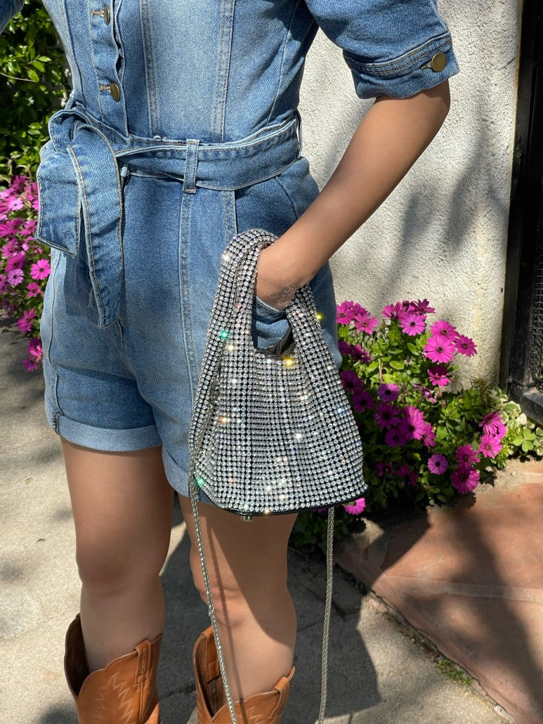 Rhinestone Dumpling Purse 2 Colors