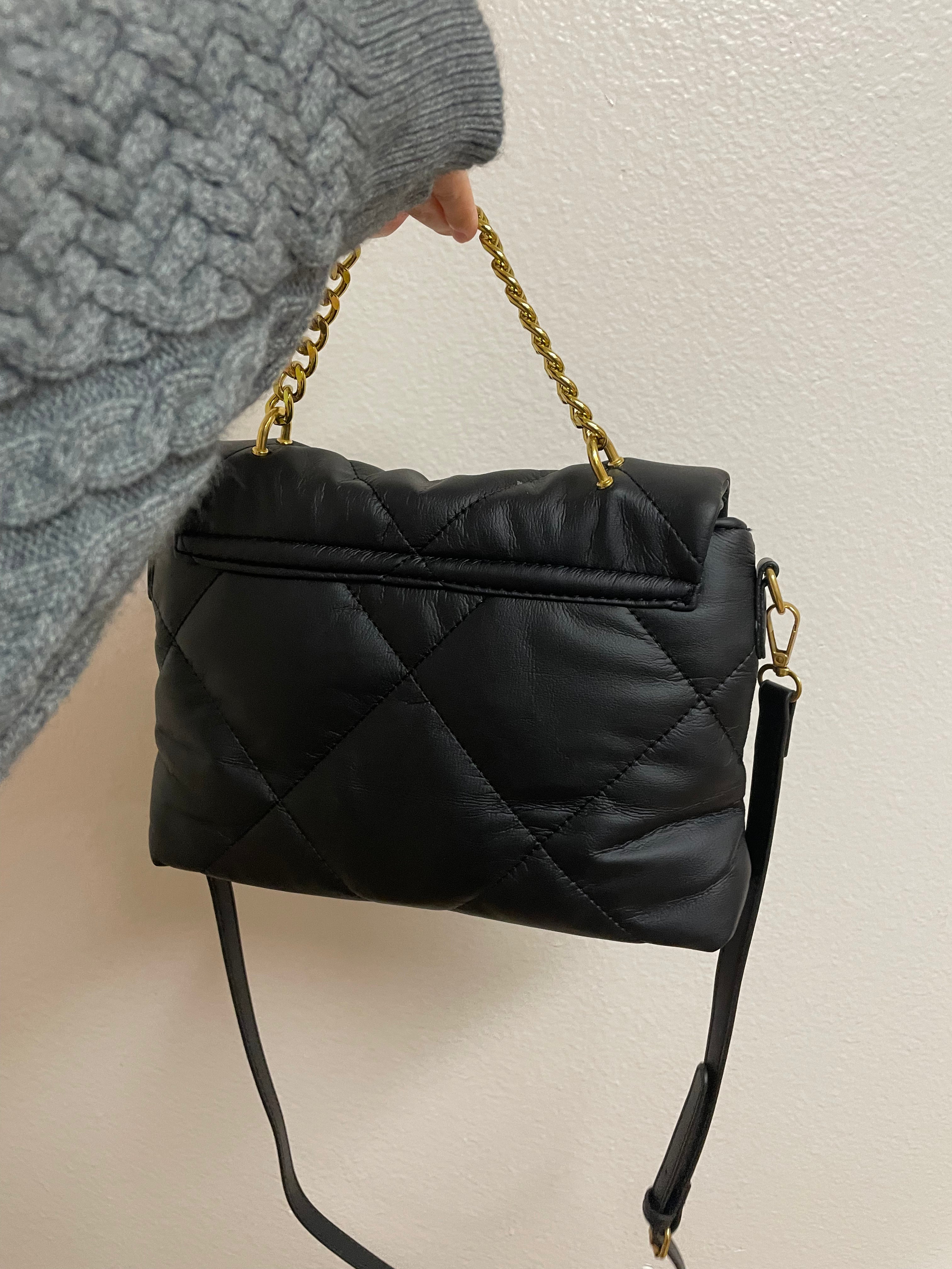 Quilted Satchel Crossbody Bag – Elegant Everyday Purse with Top Handle & Strap