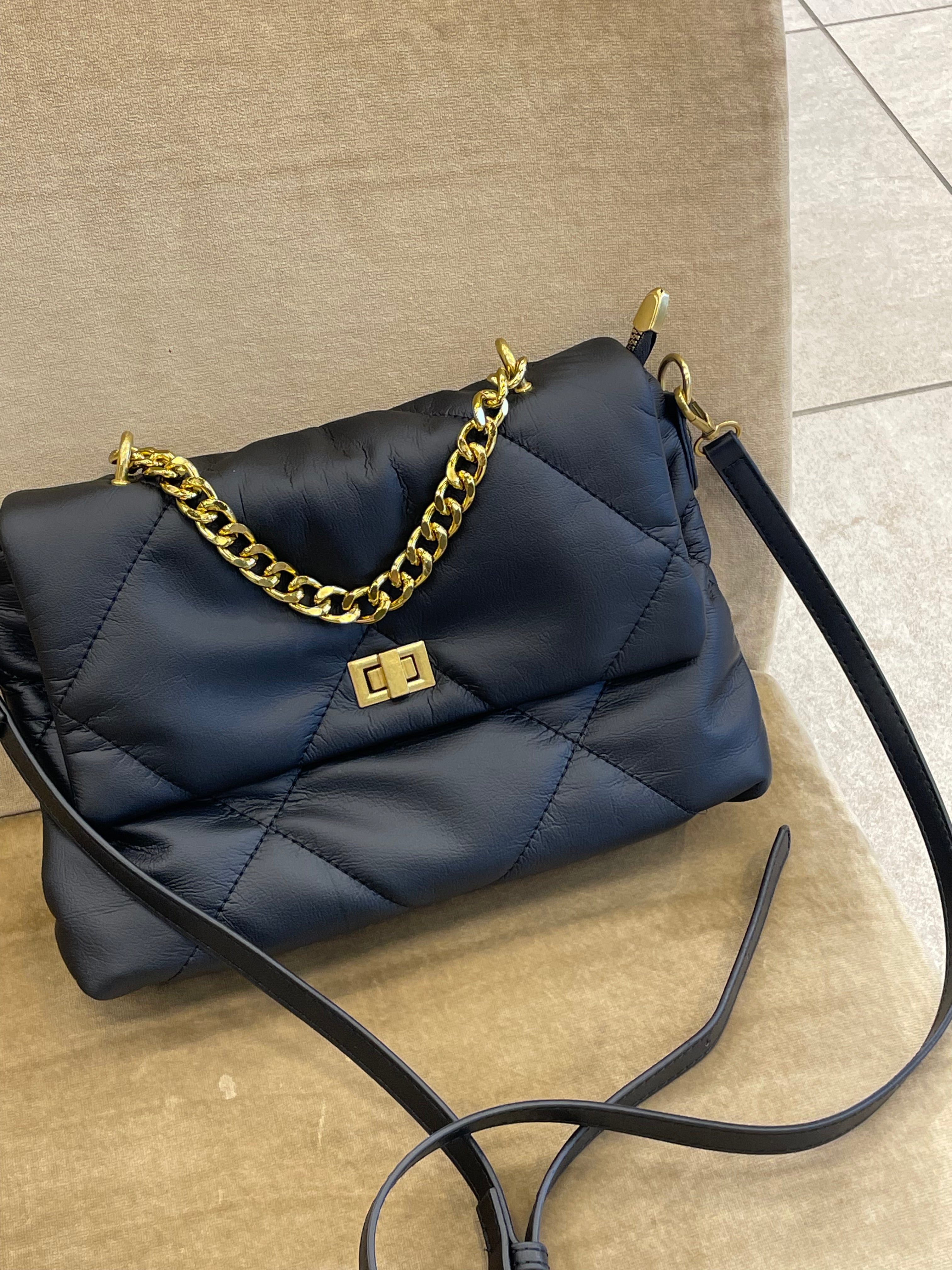Quilted Satchel Crossbody Bag – Elegant Everyday Purse with Top Handle & Strap