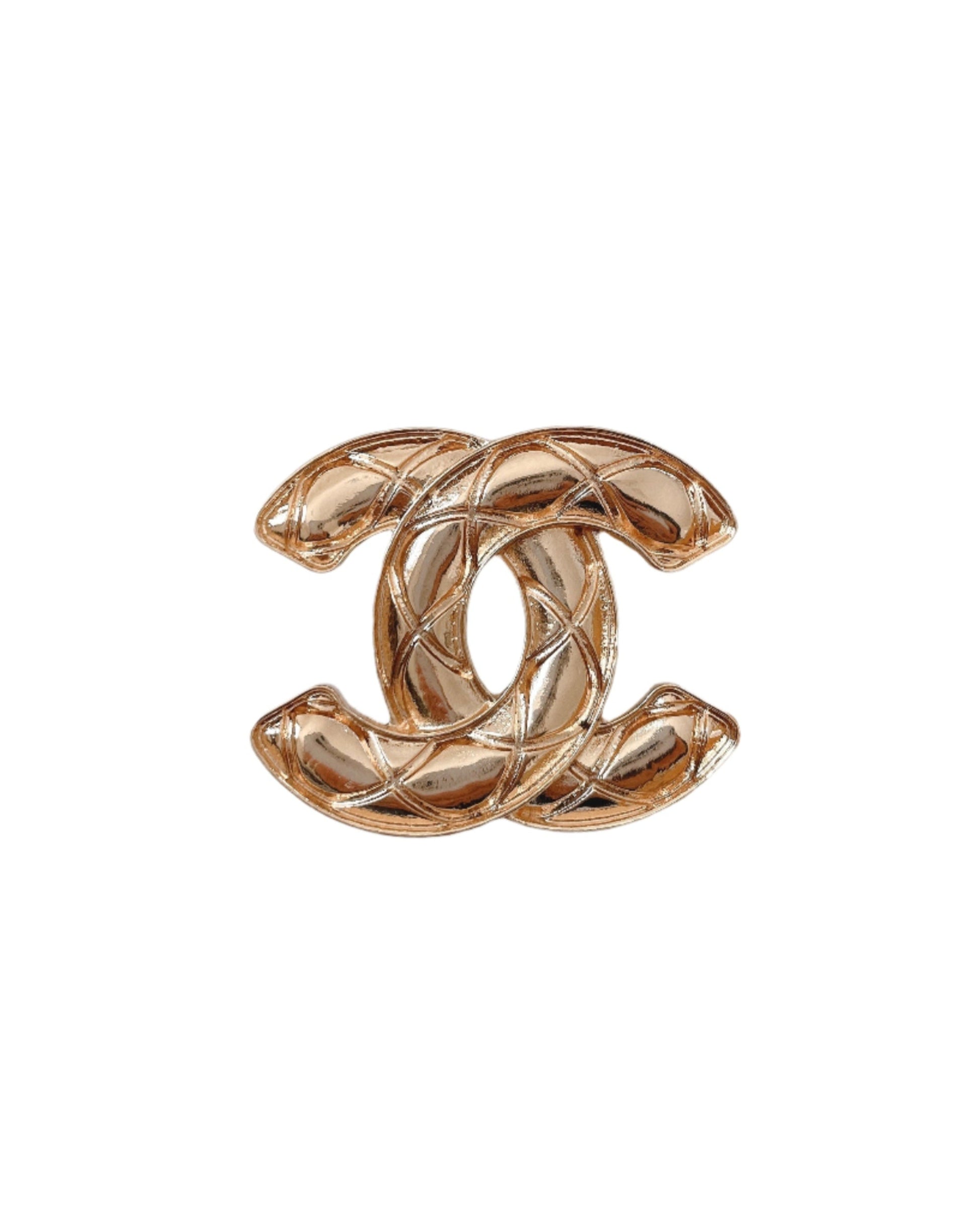Gold Plated Brooch Quilted Texture,Vintage-Inspired Fashion Pin for Women