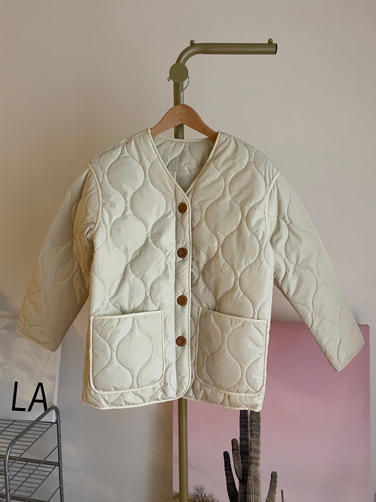 Soft Cream(활용도좋은)♥ Union Quilting Jacket