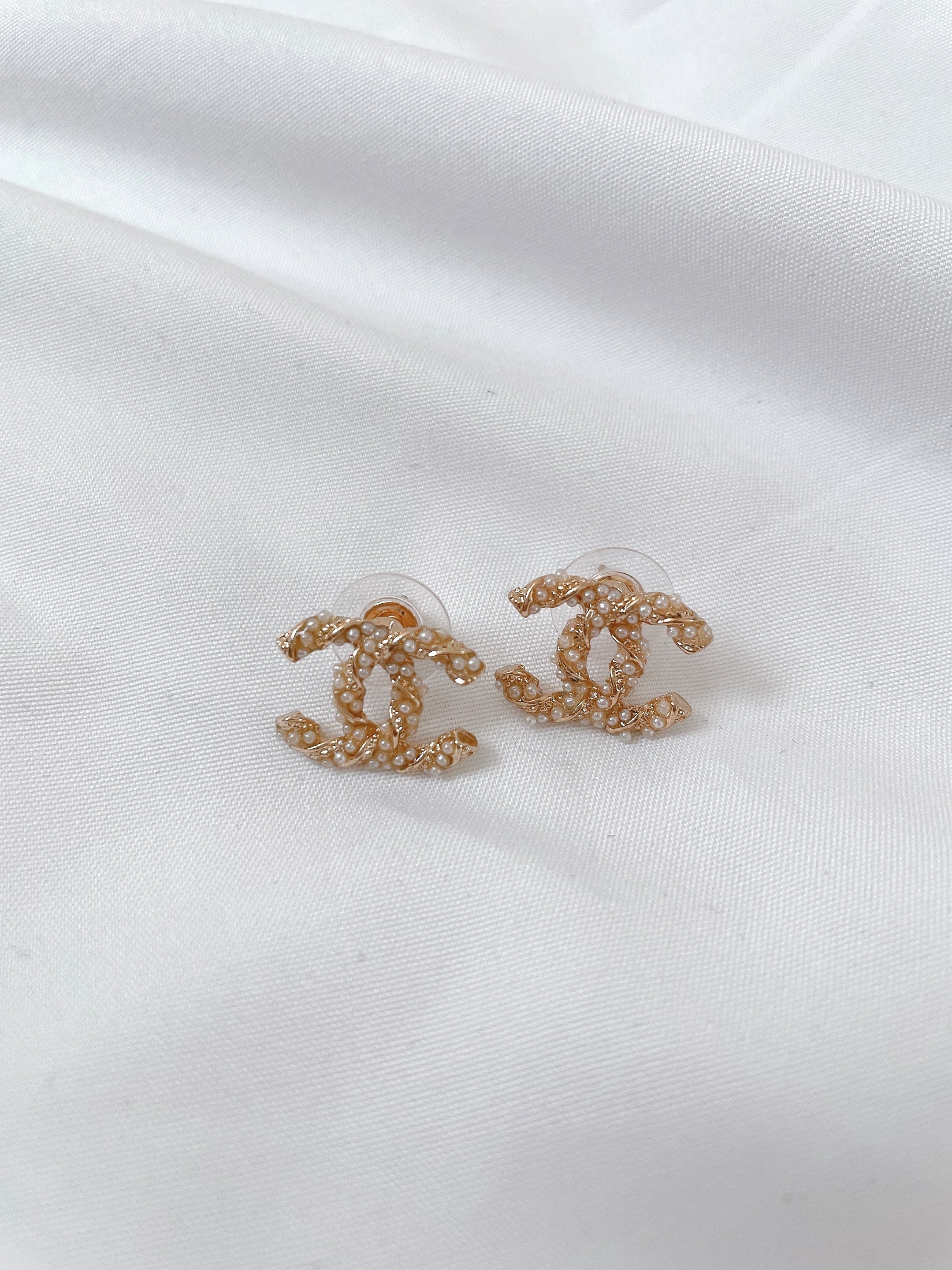 Gold Plated Rhinestone Stud Earrings – Dainty Sparkly Jewelry for Women