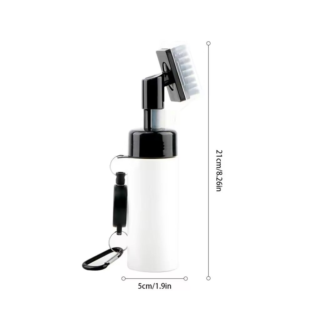 Mickey Golf Club Brush Cleaner with Retainer Clip & Squeeze Water Bottle – Portable Golf Accessory