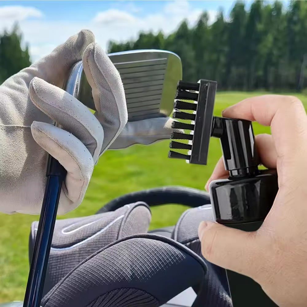 Mickey Golf Club Brush Cleaner with Retainer Clip & Squeeze Water Bottle – Portable Golf Accessory