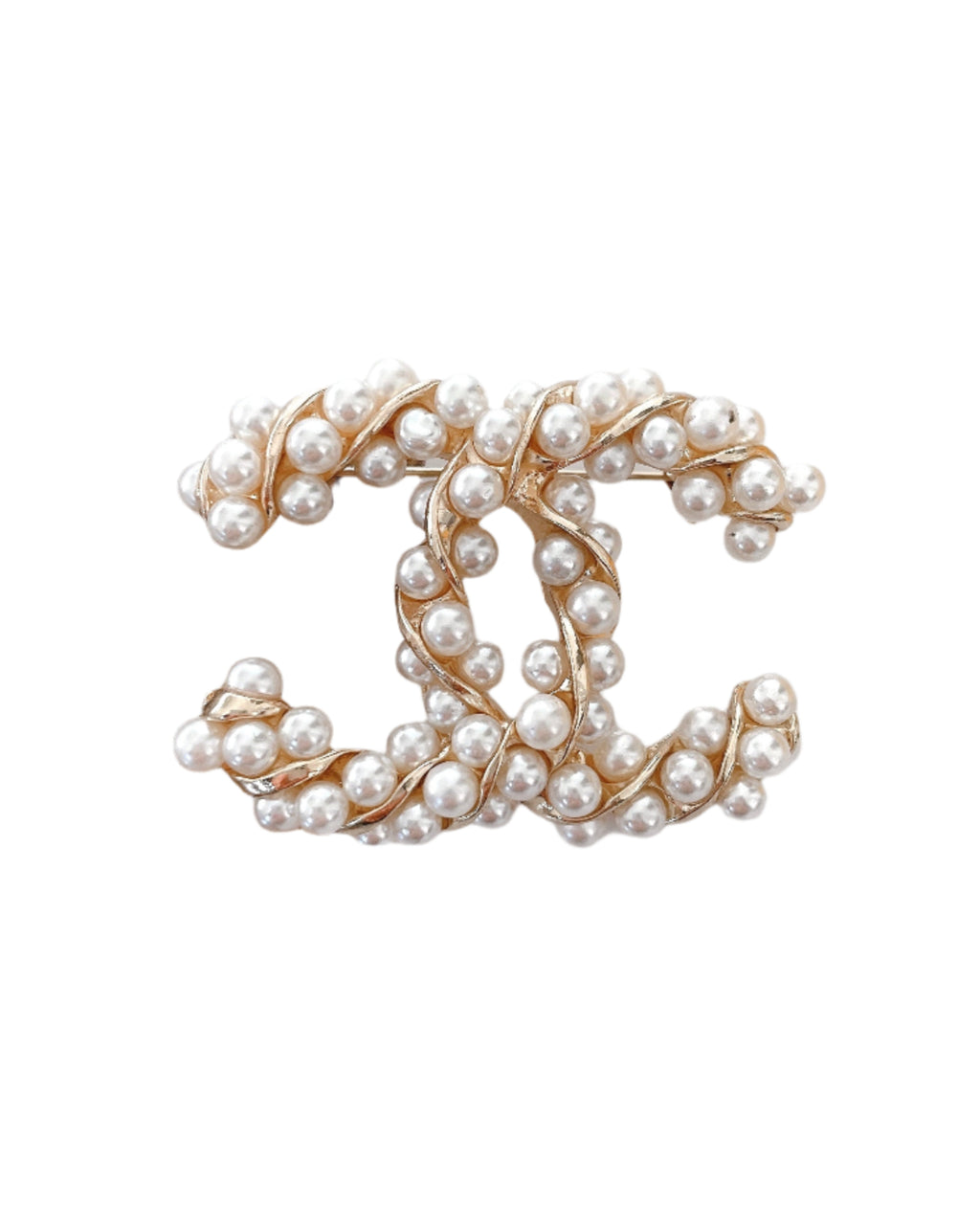 Elegant Gold Plated Imitation Pearls Brooch,Vintage-Inspired Fashion Pin for Women
