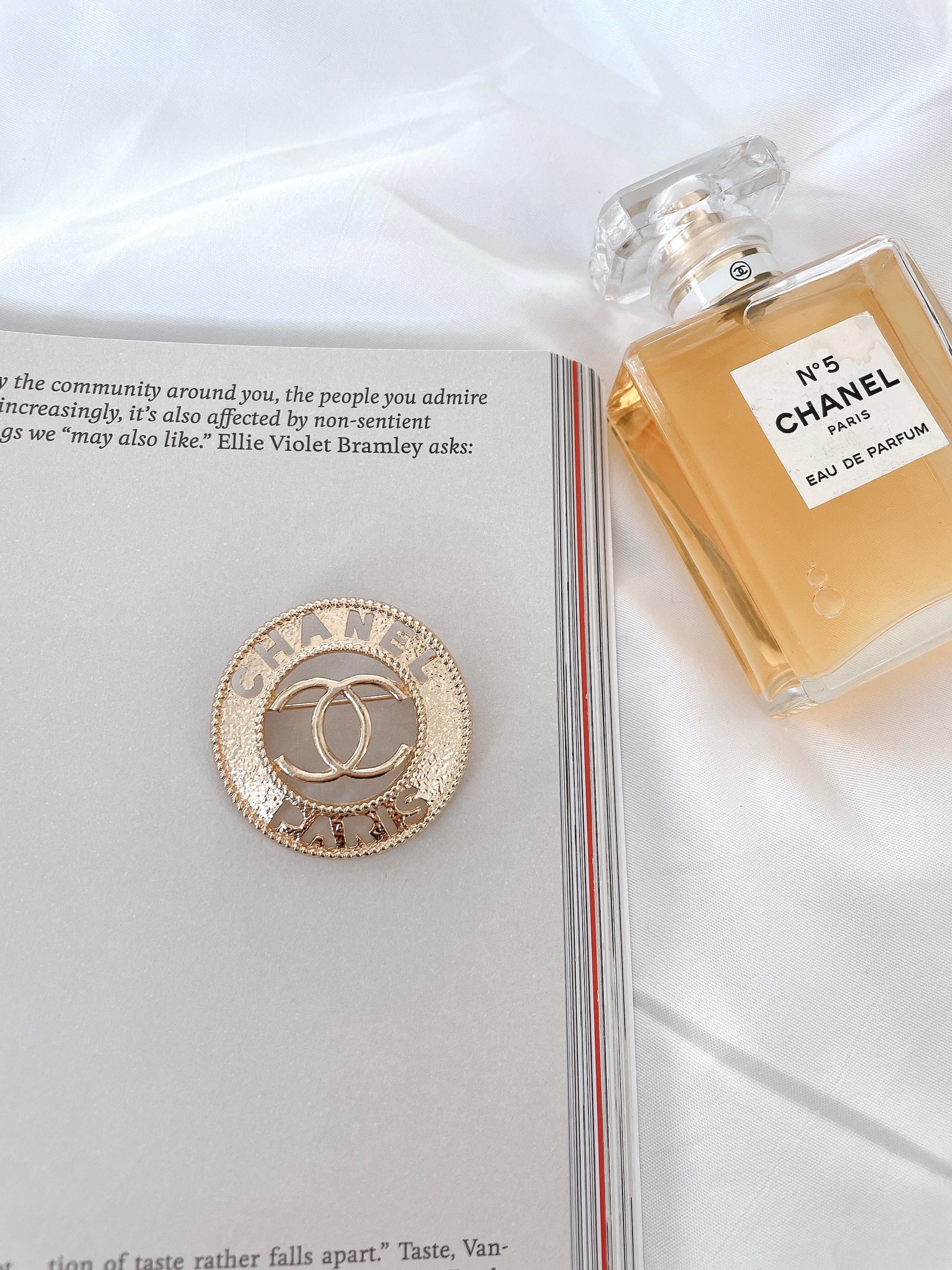 Paris Gold Plated Brooch,Vintage-Inspired Fashion Pin for Women