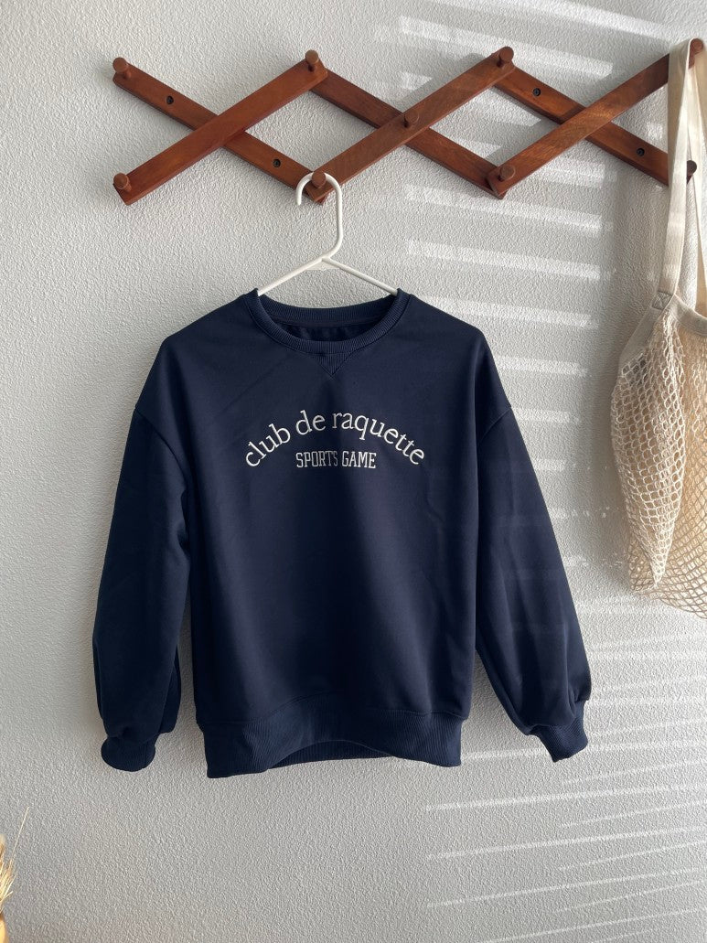 Cute Embroidery♥ club de raquette Fleece Sweatshirt