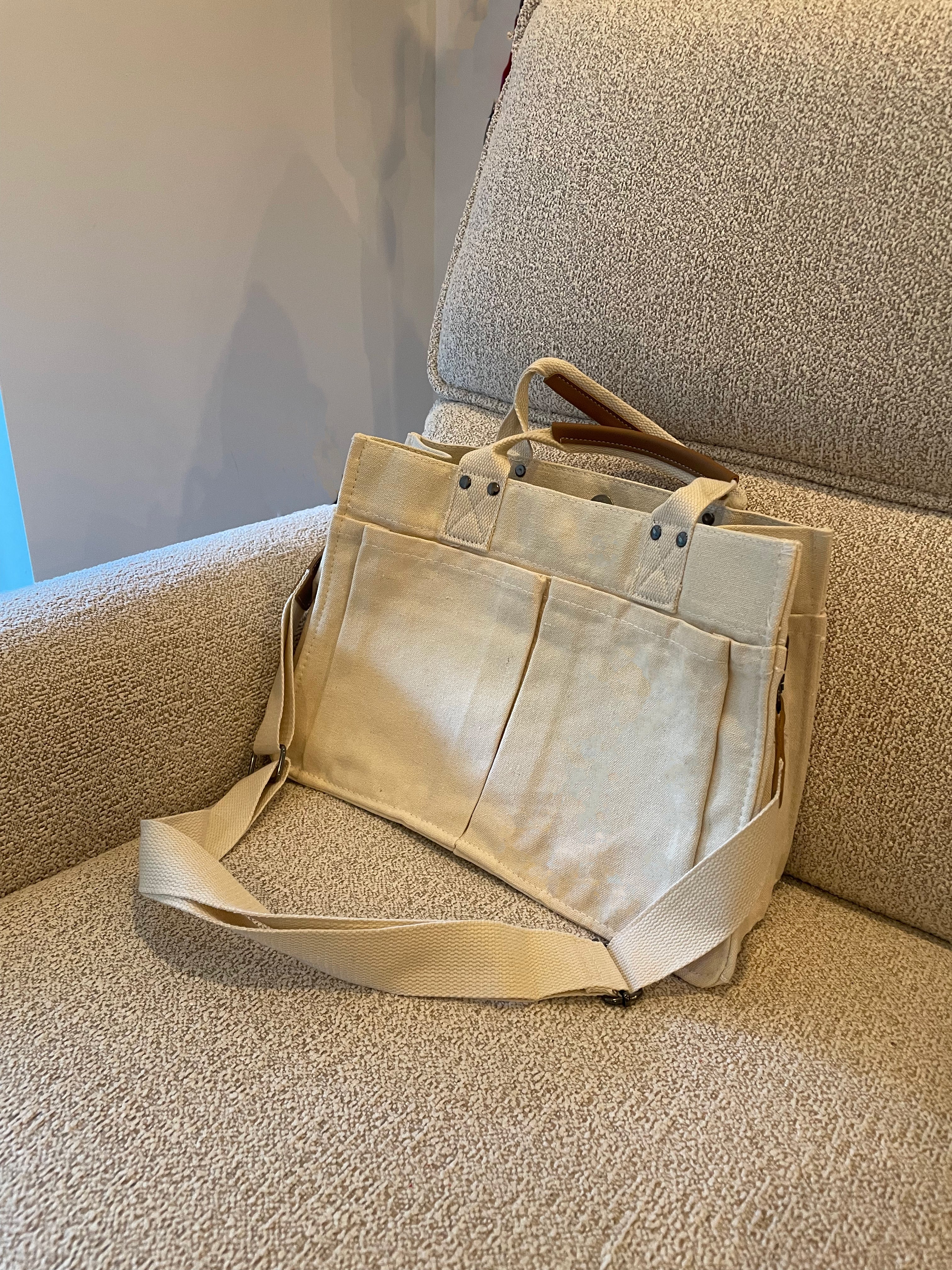 Canvas Tote Shoulder Bag – Convertible Crossbody Bag for Everyday Use
