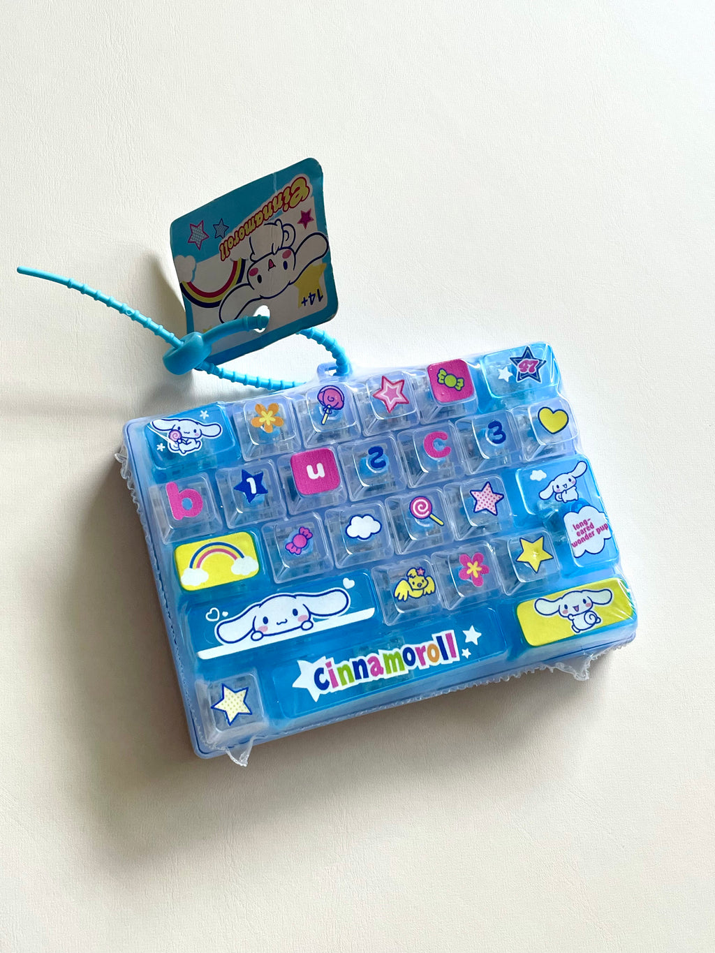 Sanrio Cinnamoroll Keyboard Keychain – ASMR Fidget Clicker Stress Relief Toy