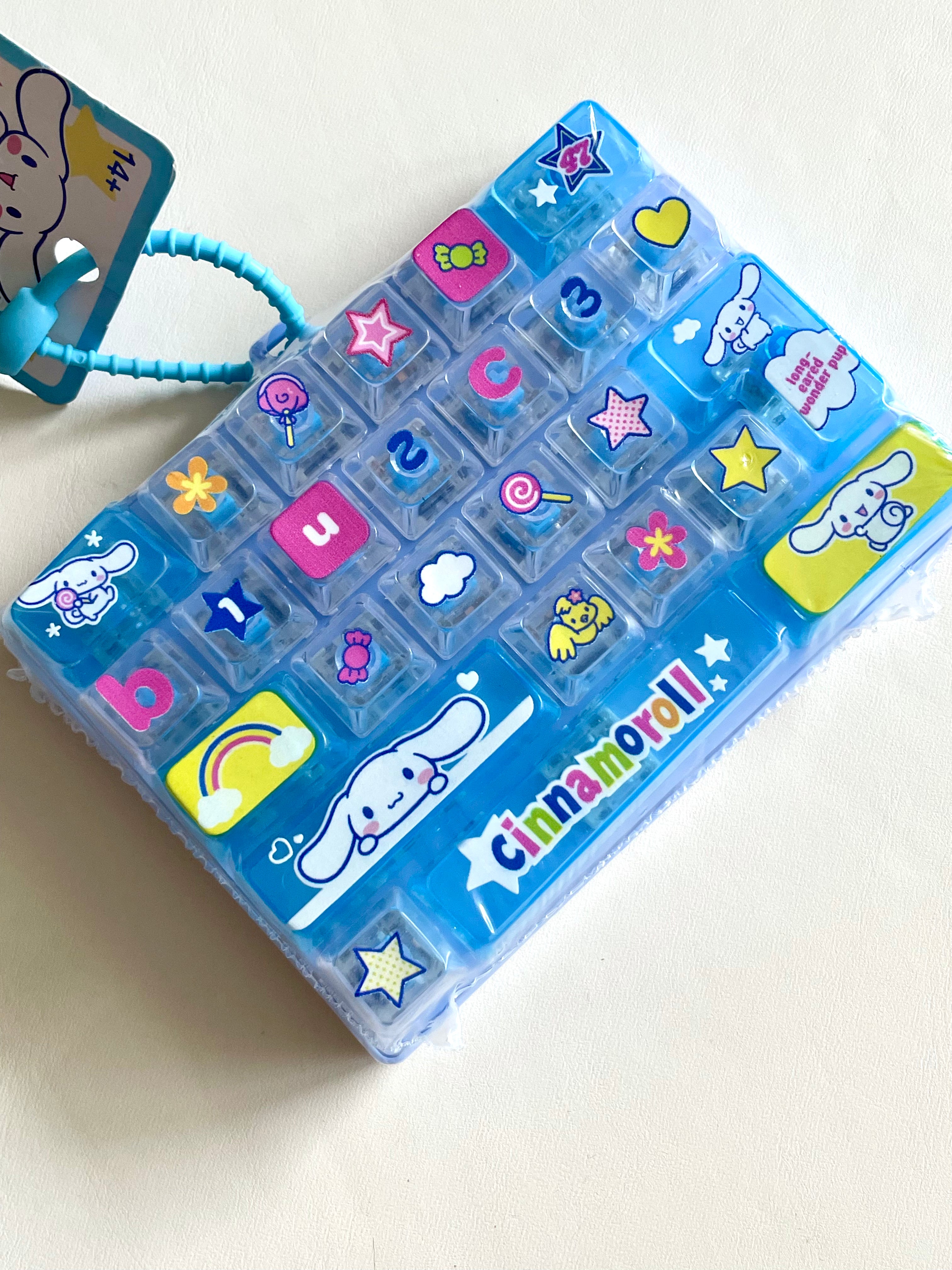 Sanrio Cinnamoroll Keyboard Keychain – ASMR Fidget Clicker Stress Relief Toy