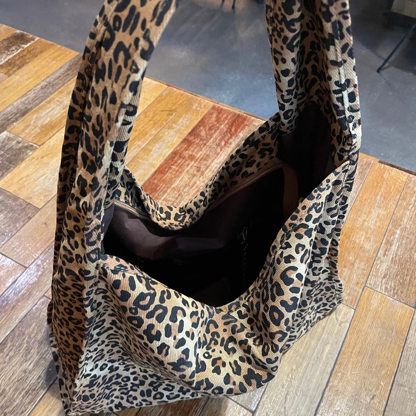 Leopard Large Capacity Shoulder Canvas Bag