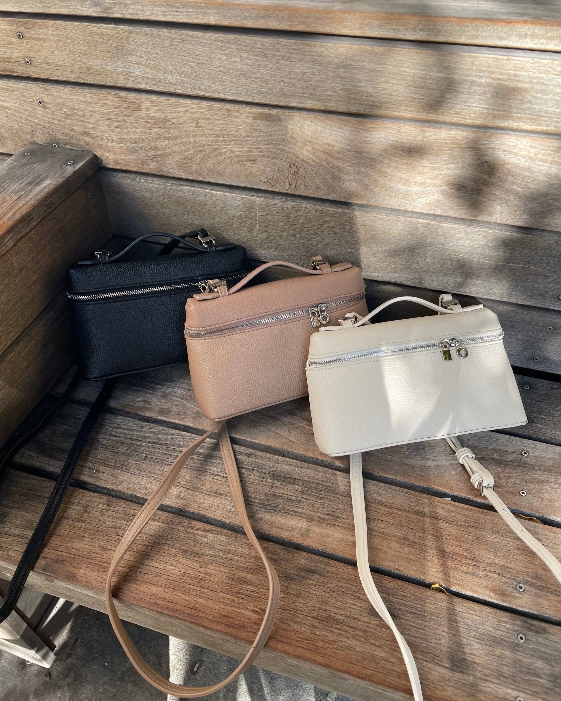 Vegan Leather Crossbody Bag, L19 Top-Handle Shoulder Handbag