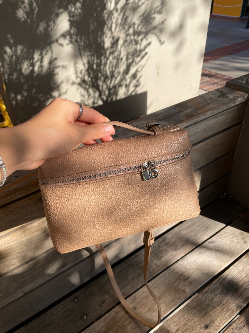 Vegan Leather Crossbody Bag, L19 Top-Handle Shoulder Handbag