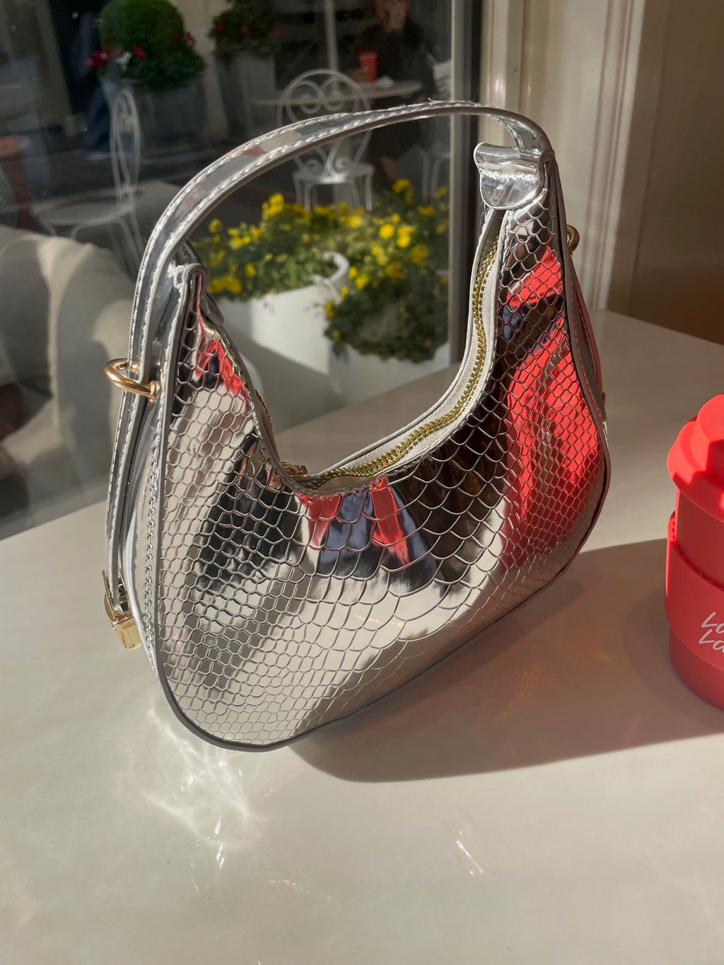 Metallic Chelsea Mini Hobo Bag – Trendy Shoulder Purse for Night Out & Everyday Glam