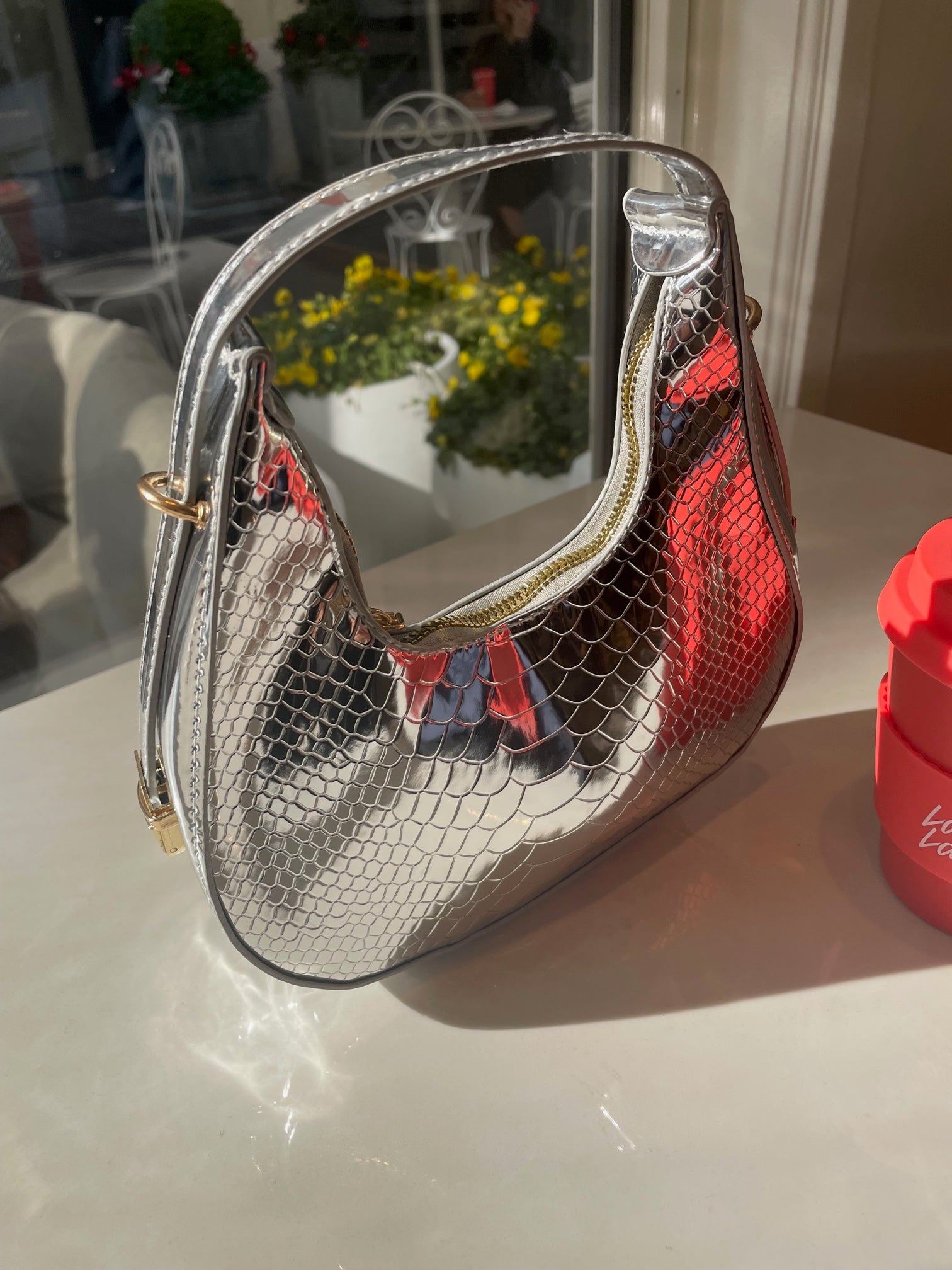 Metallic Chelsea Mini Hobo Bag – Trendy Shoulder Purse for Night Out & Everyday Glam