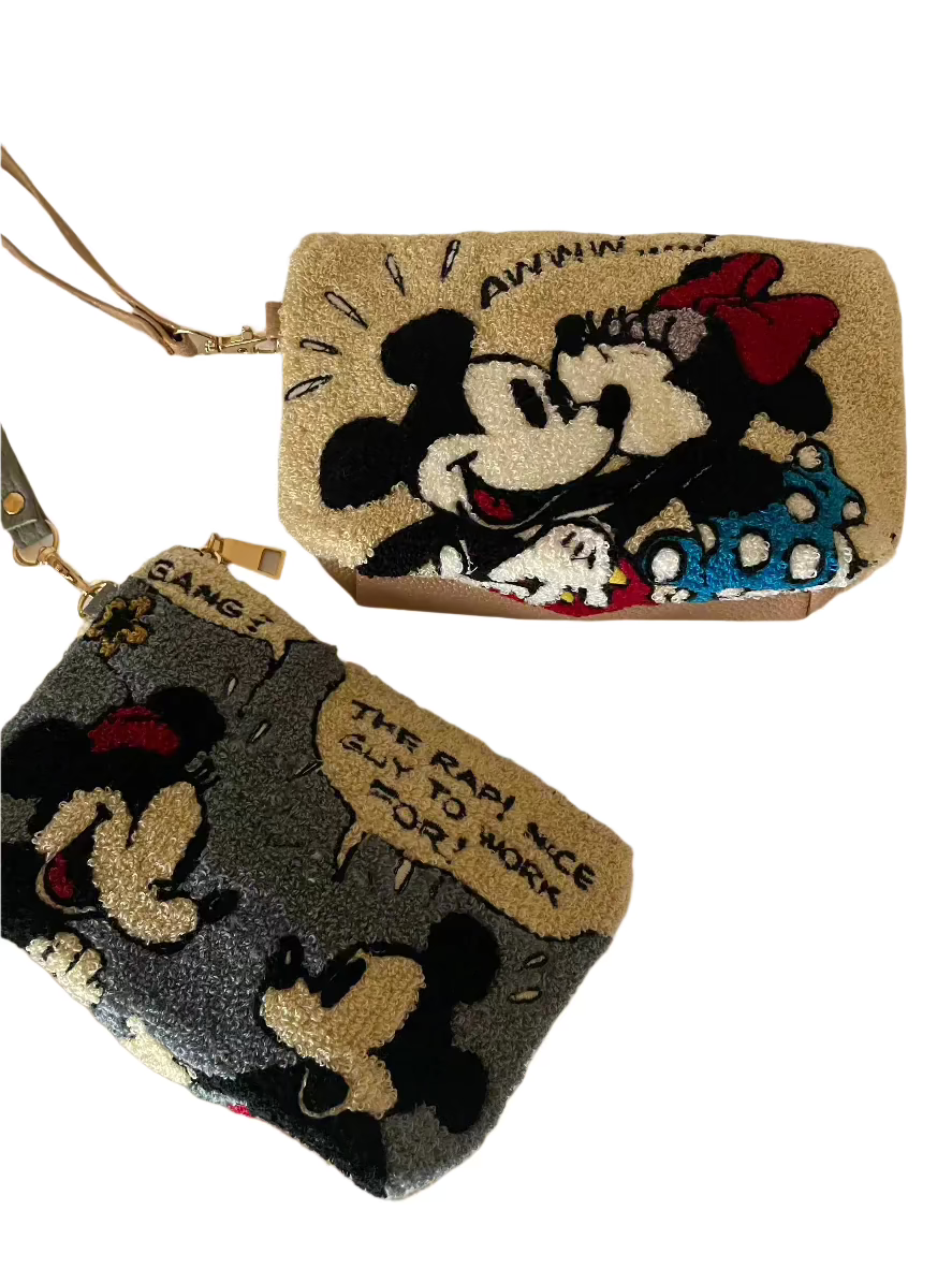 Disney Mickey Mouse Sherpa Cosmetic Pouches