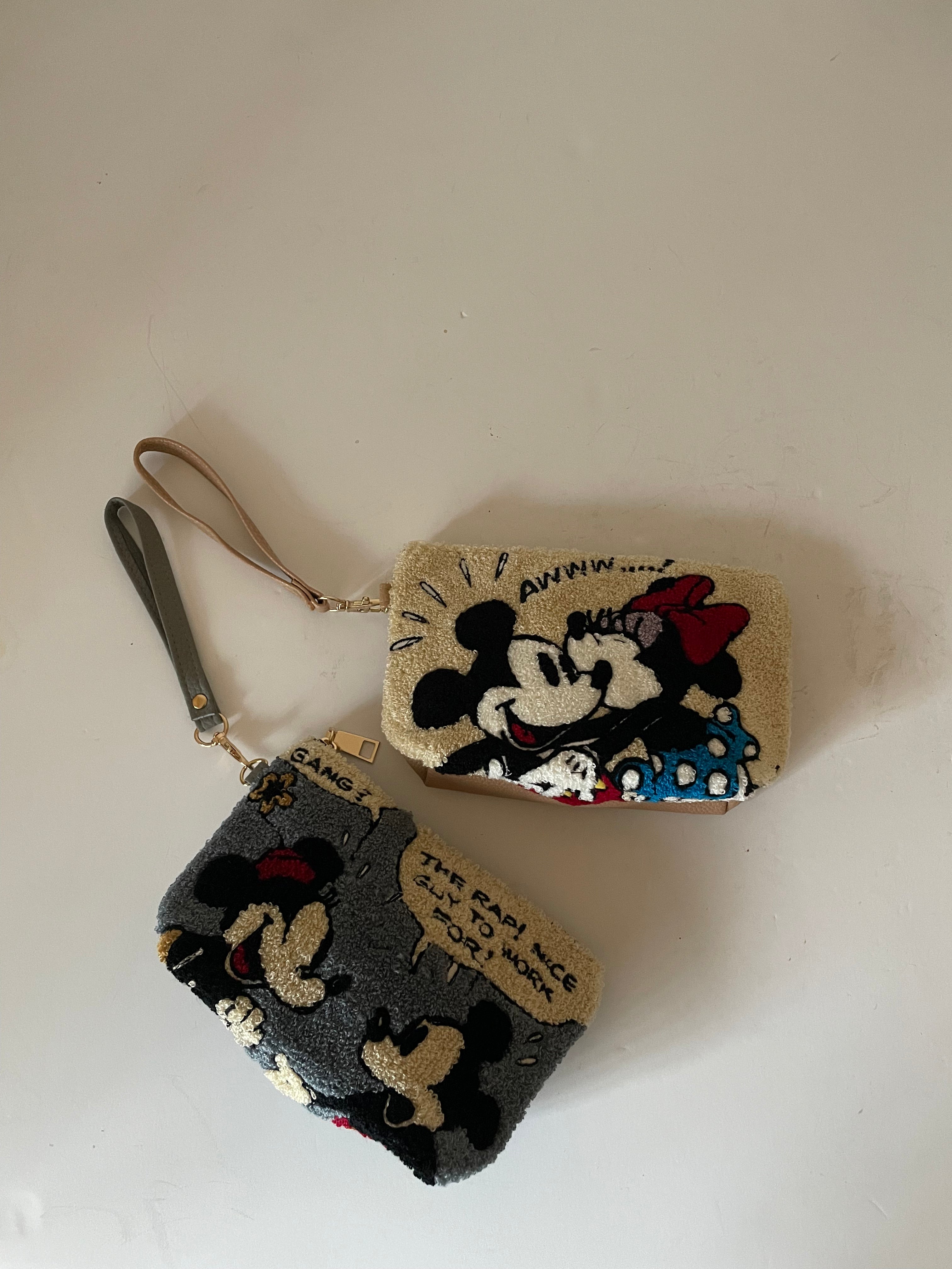 Disney Mickey Mouse Sherpa Cosmetic Pouches