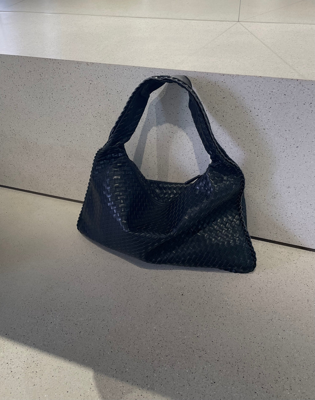 Vegan Leather Woven Hobo Bag, Braided Handbag, Woven Shoulder Bag