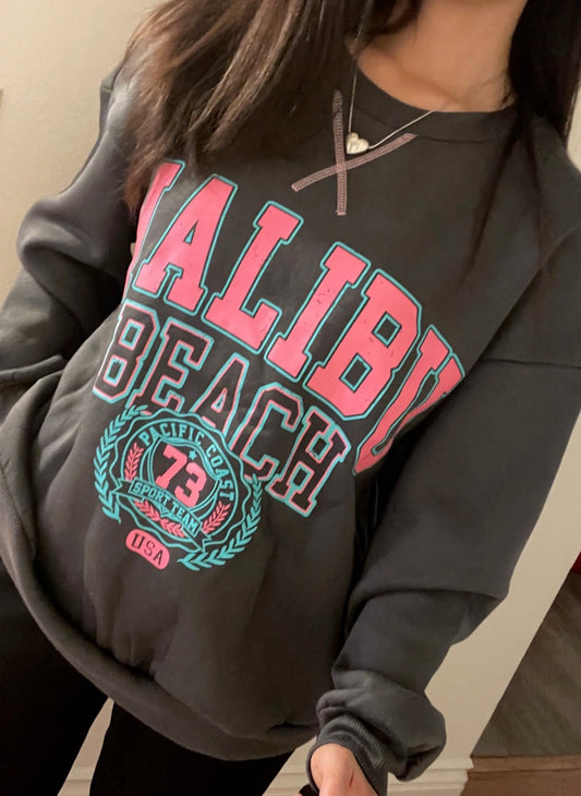 Cute ♥ Malibu Beach Fleece Sweatshirt