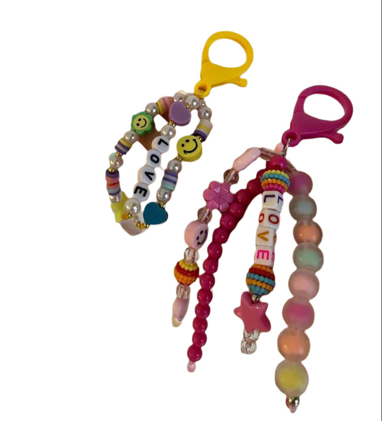 Smiley Beads Keyring/Keychain