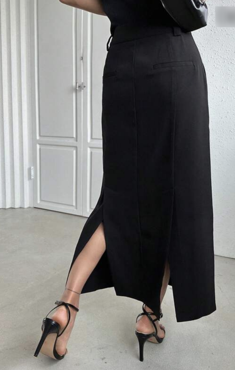 Modern Fit♥ Split Hem Midi Skirt