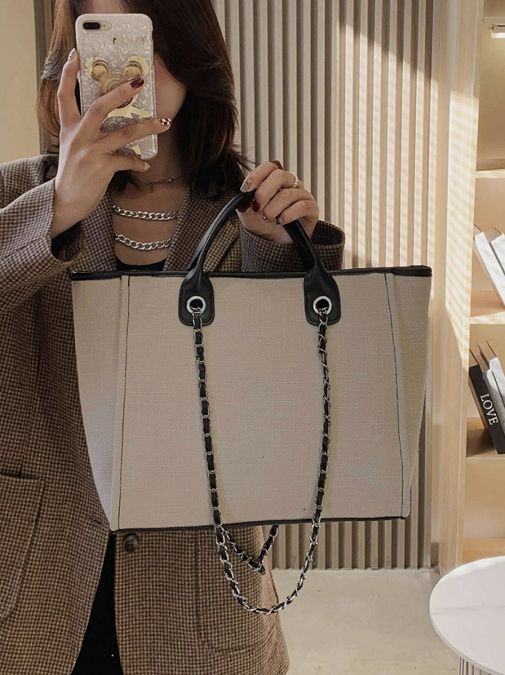 Cha Cha Canvas Chain Tote