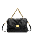 Quilted Satchel Crossbody Bag – Elegant Everyday Purse with Top Handle & Strap