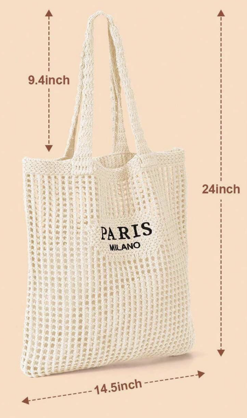 Paris Crochet Tote Bag & Milano Knit Tote Bag – Stylish Handmade Lightweight Bags for Everyday Use