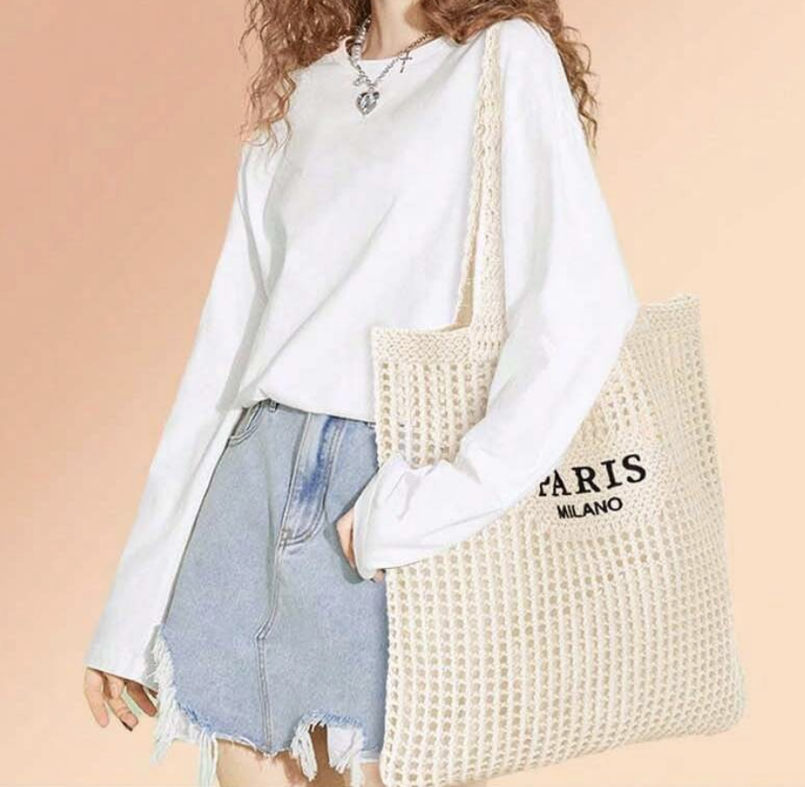 Paris Crochet Tote Bag & Milano Knit Tote Bag – Stylish Handmade Lightweight Bags for Everyday Use