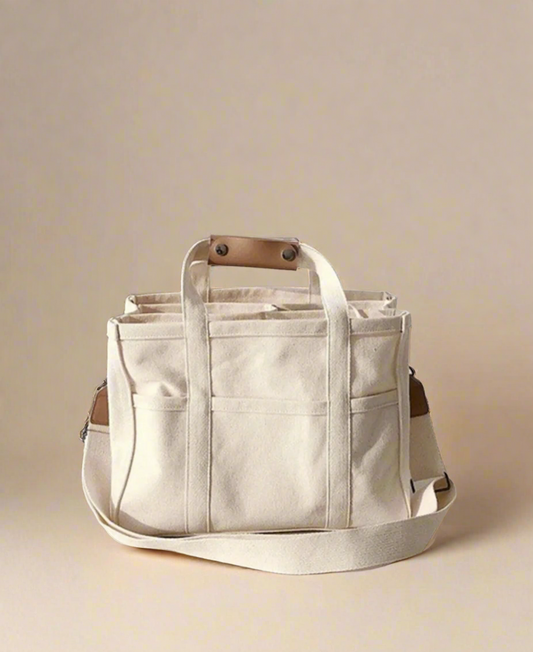 Canvas Tote Bag, Canvas Shoulder Bag-Crossbody