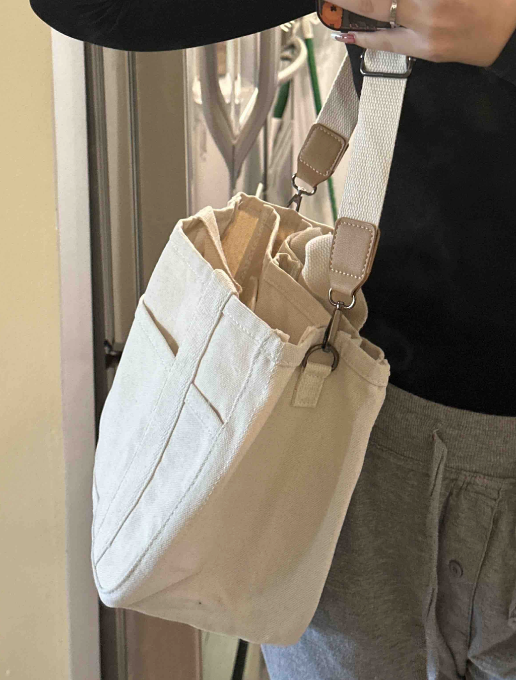 Canvas Tote Bag, Canvas Shoulder Bag-Crossbody