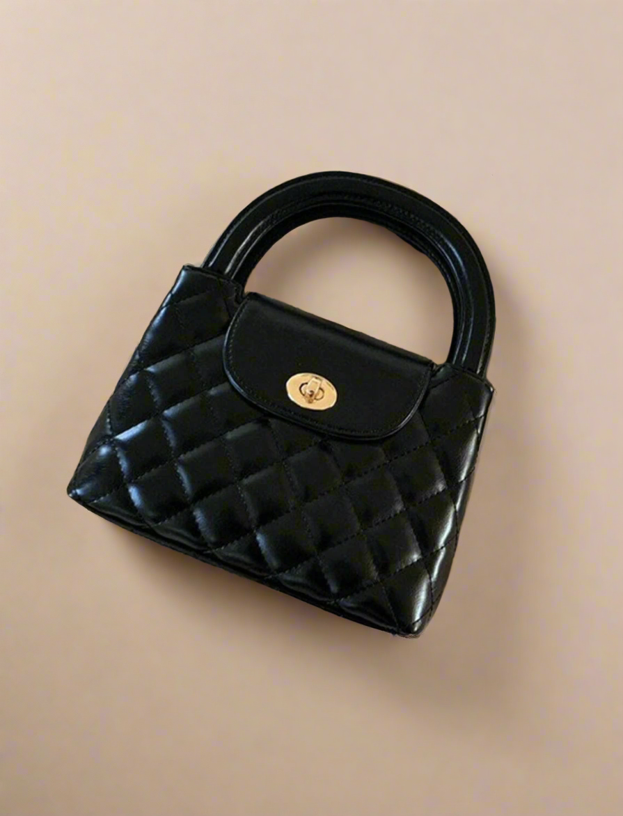 Quilted Handle Crossbody Tote Bag – Stylish & Versatile Shoulder Bag for Everyday Use