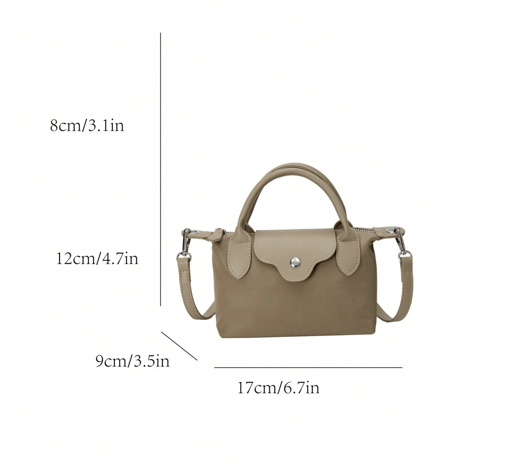 Mini Nylon Pouch Crossbody Bag – Lightweight Handle Bag for Travel & Everyday Use