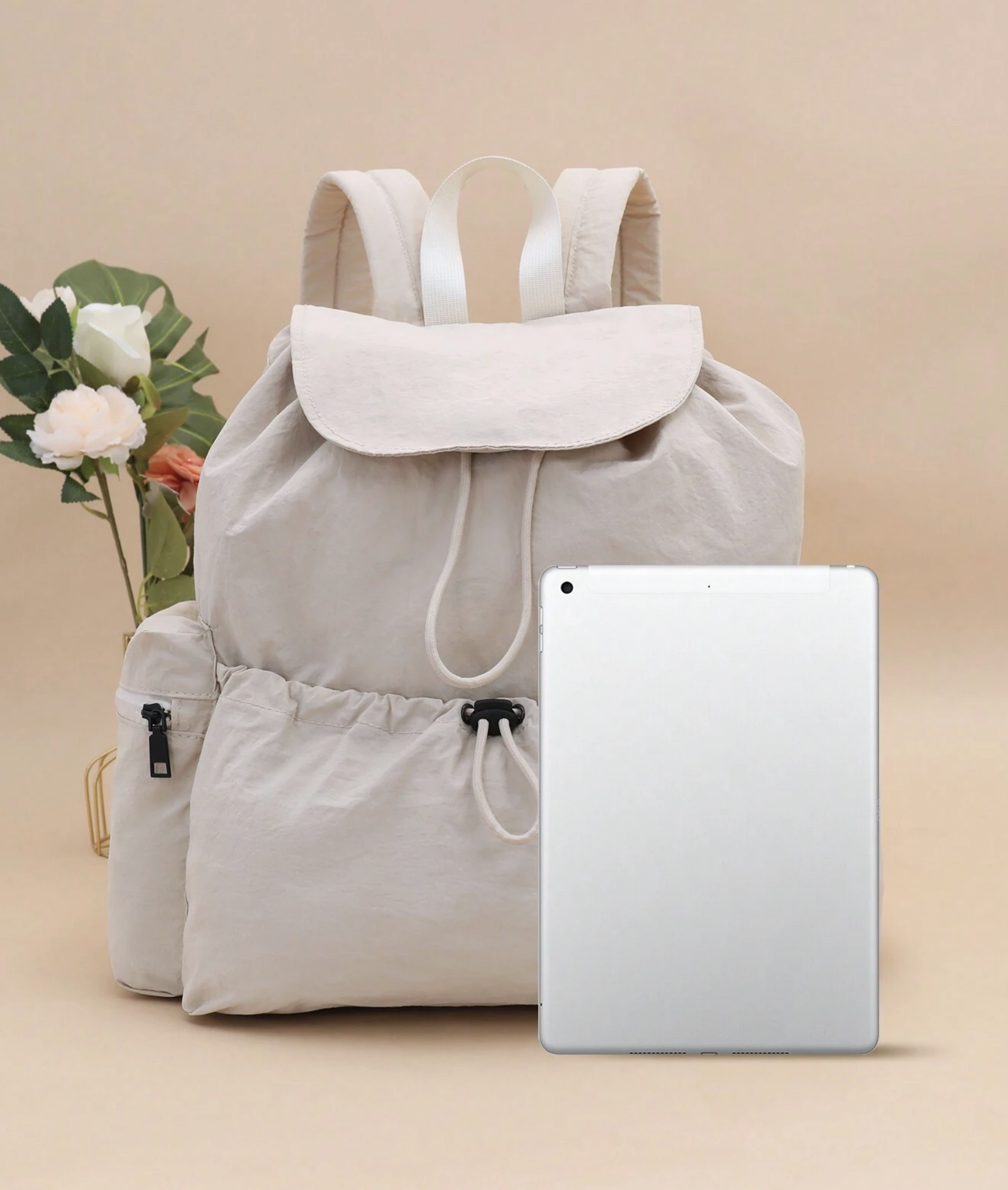 Nylon Drawstring Lightweight Backpack – Durable & Compact Travel Bag for Everyday Use