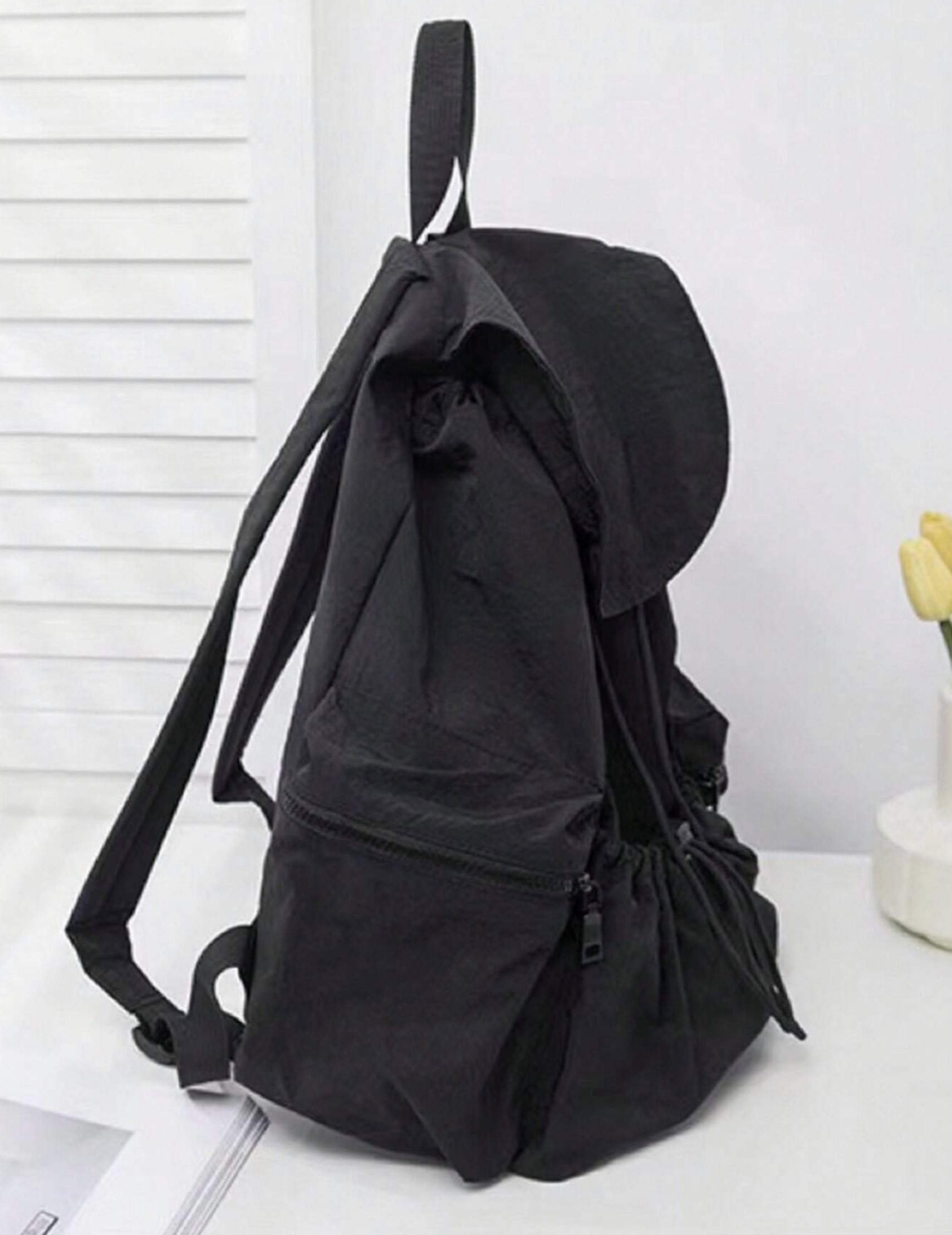 Nylon Drawstring Lightweight Backpack – Durable & Compact Travel Bag for Everyday Use