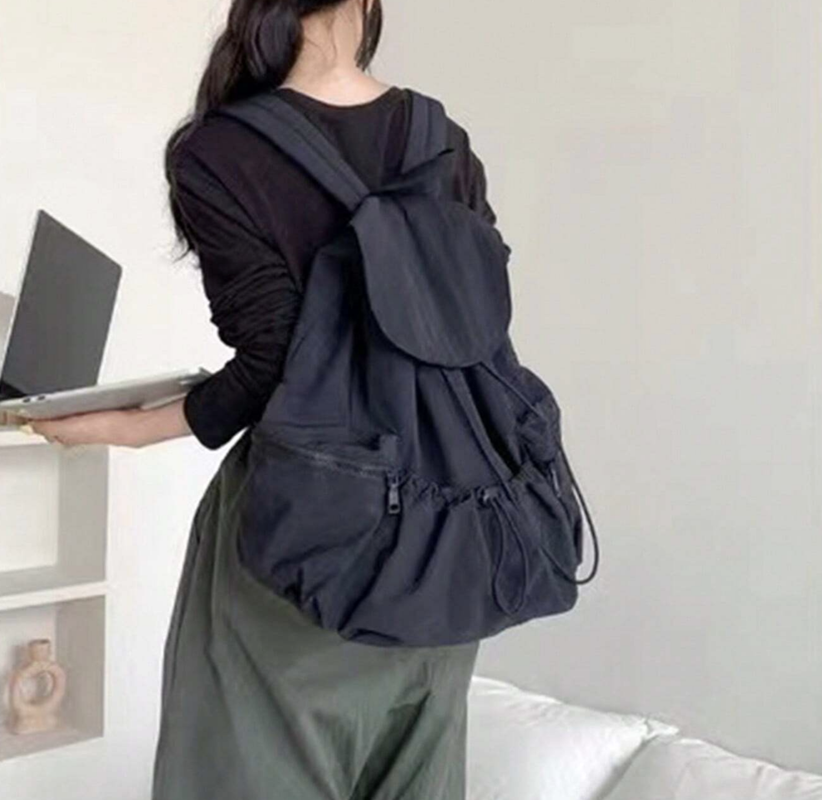 Nylon Drawstring Lightweight Backpack – Durable & Compact Travel Bag for Everyday Use