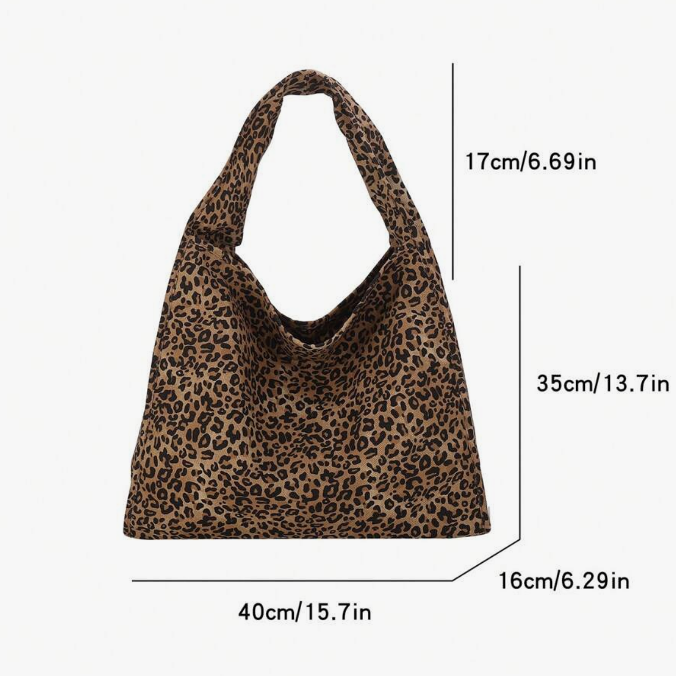 Leopard Large Capacity Shoulder Canvas Bag