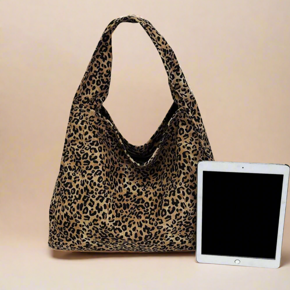 Leopard Large Capacity Shoulder Canvas Bag