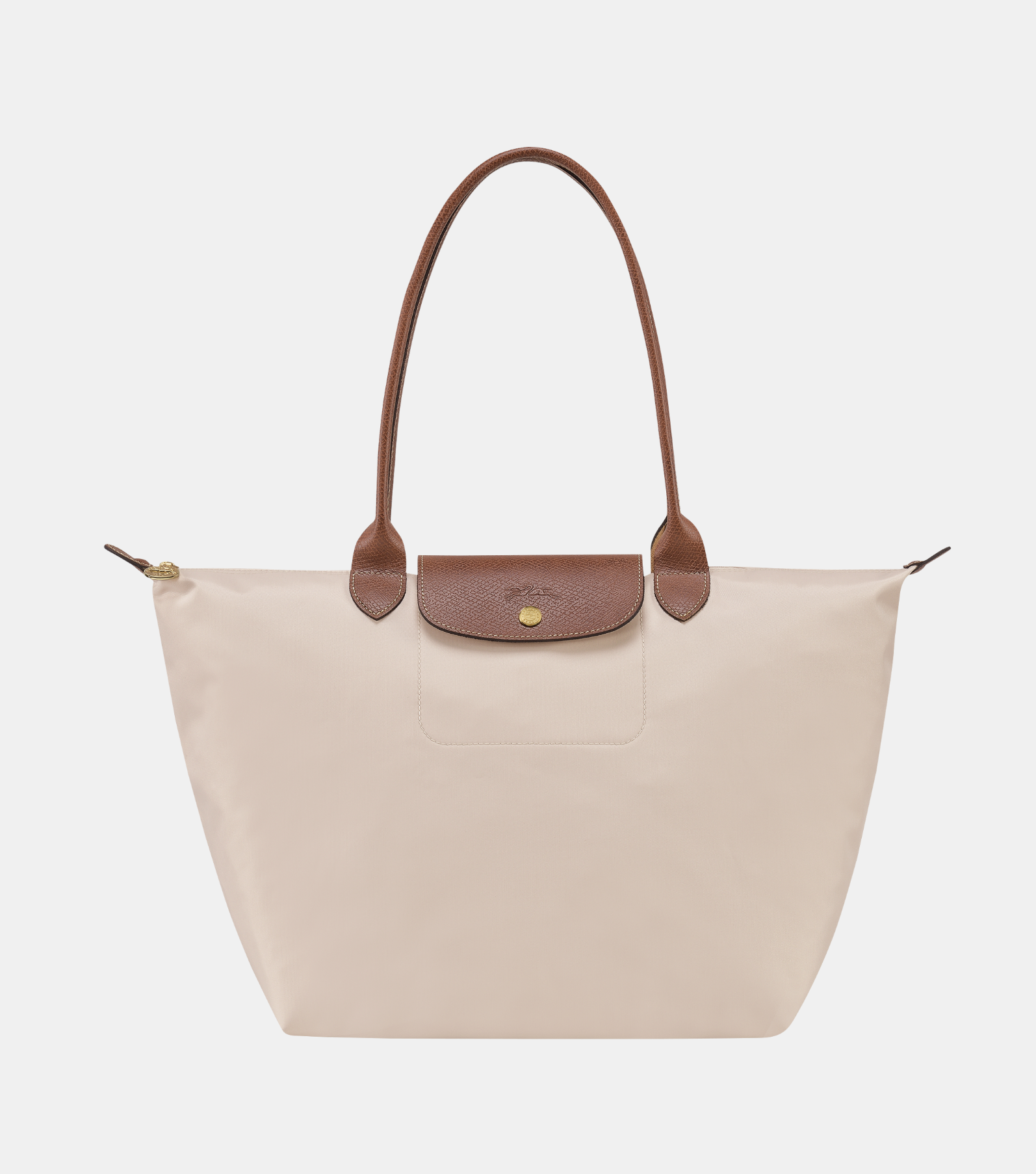Nylon Canvas Large Tote Bag with Leather Handles(Paper), Lightweight, Durable Shoulder Bag for Everyday Use