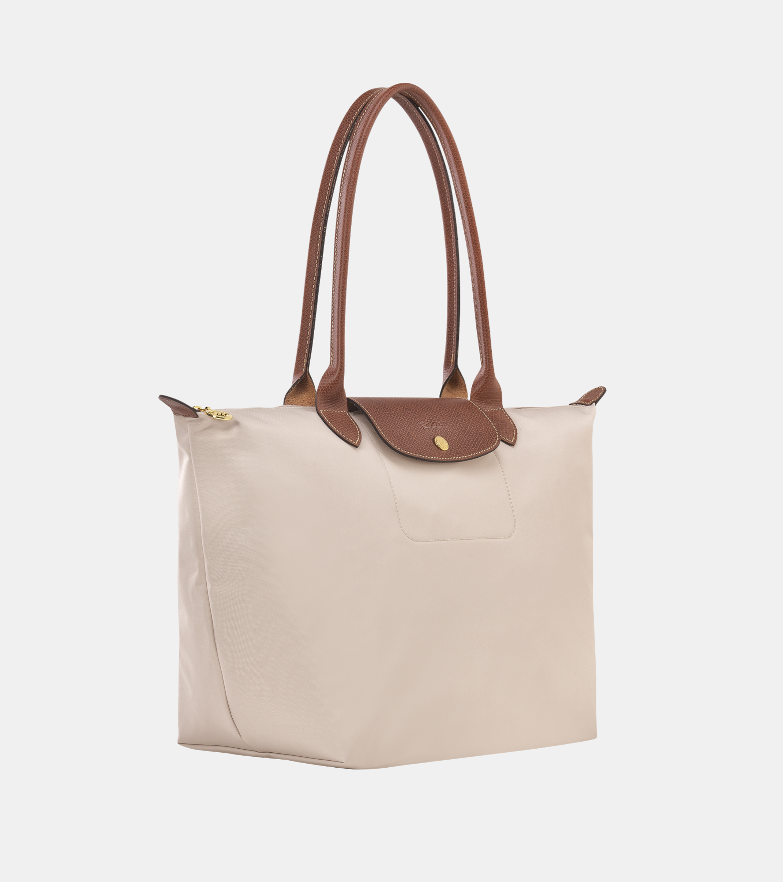 Nylon Canvas Large Tote Bag with Leather Handles(Paper), Lightweight, Durable Shoulder Bag for Everyday Use